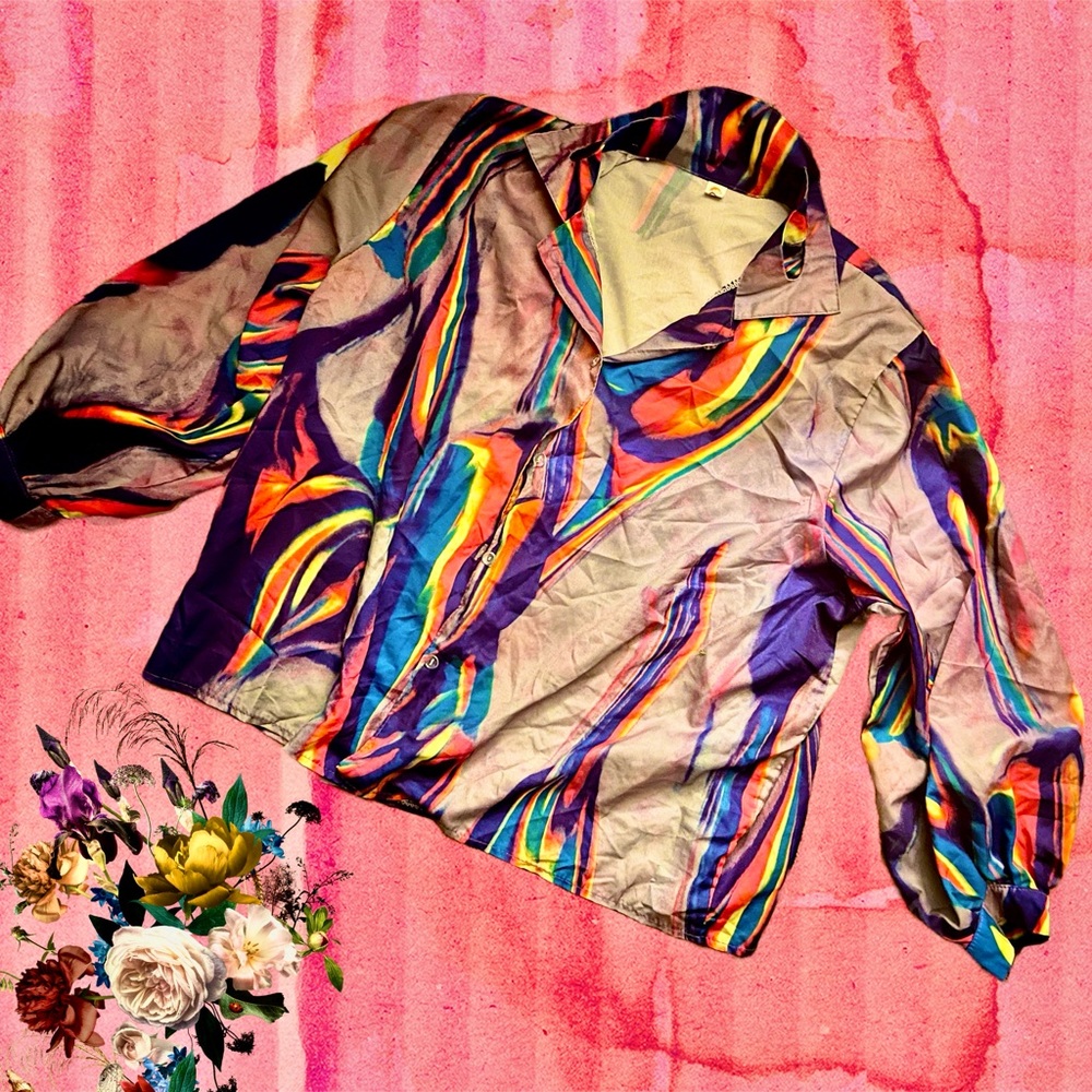 Psychedelic button up shirt